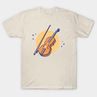 Violin Wood Music T-Shirt